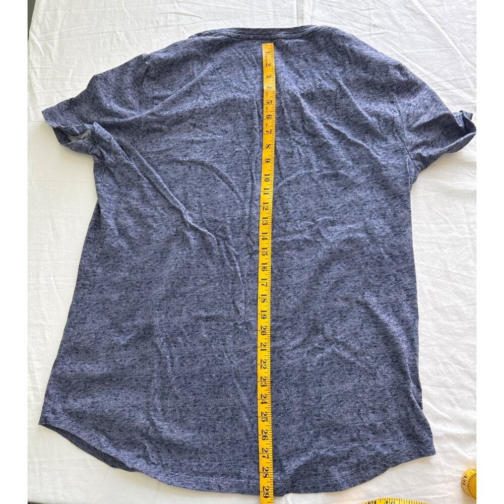 Arizona Womens T-Shirt Size XL Heathered Blue Pocket Tee Short Sleeve Cotton - Picture 5 of 9
